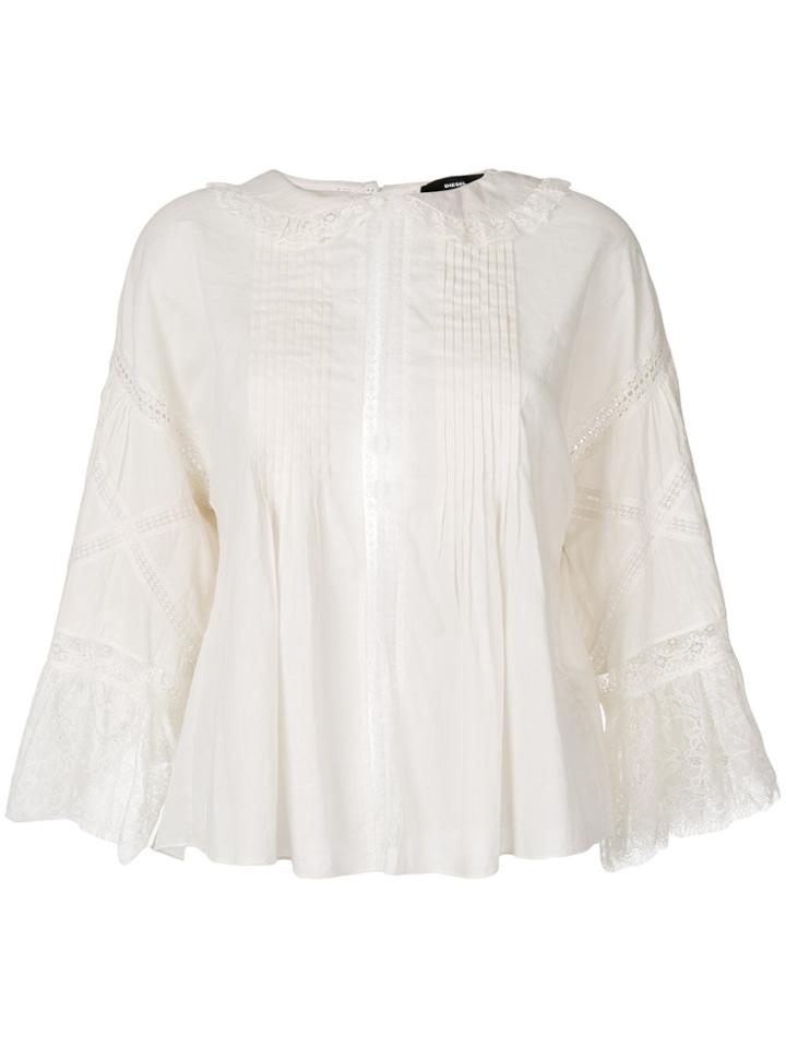 Diesel Lace Embroidered Blouse - White