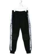 Philipp Plein Kids 'run Baby Run' Trackpants, Boy's, Size: 12 Yrs, Black