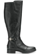Tommy Hilfiger Mid-calf Buckle Boots - Black