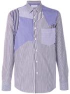 Alexander Mcqueen Stripe Patch Shirt - Blue