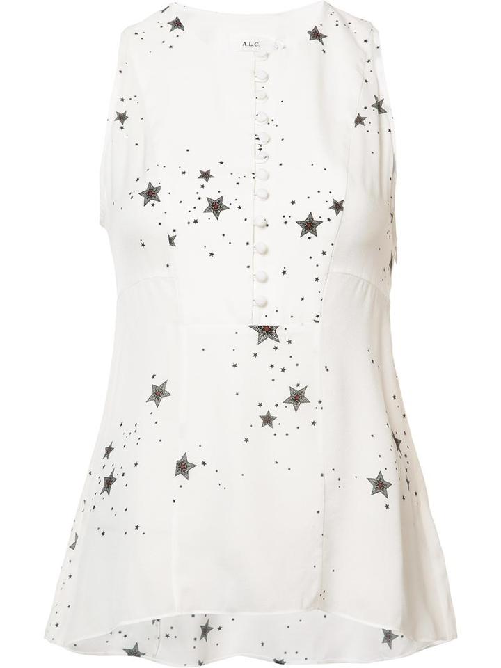 A.l.c. Stars Print Tank, Women's, Size: 10, Red, Silk