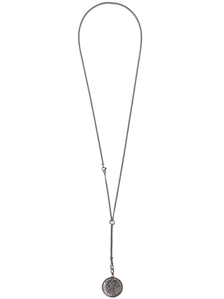 Ann Demeulemeester Glass Drop Pendent Necklace - Grey