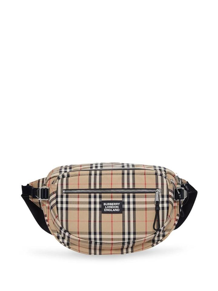 Burberry Large Vintage Check Cotton Cannon Bum Bag - Neutrals