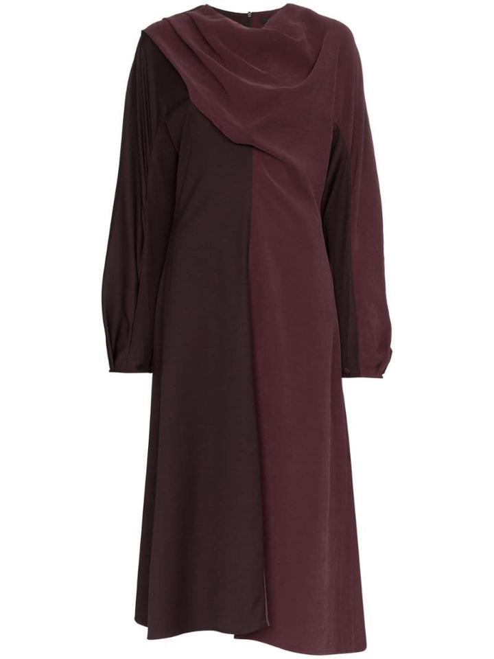 Low Classic Tuck Wrap Dress - Purple