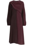 Low Classic Tuck Wrap Dress - Purple