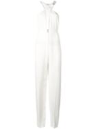 La Perla Belted Jumpsuit, Women's, Size: 44, White, Silk