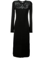 Red Valentino Lace Panel Dress - Black