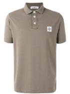 Stone Island Logo Polo Shirt, Men's, Size: Xxl, Nude/neutrals, Cotton/spandex/elastane