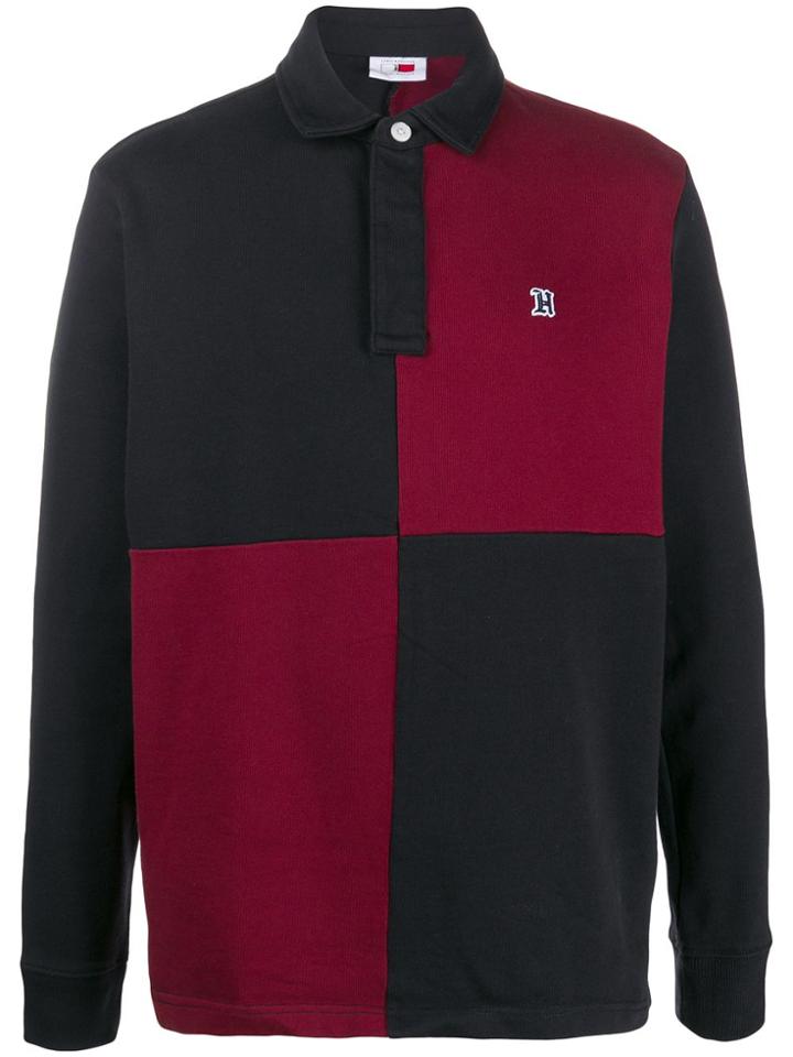 Tommy Hilfiger Checked Polo Shirt - Black