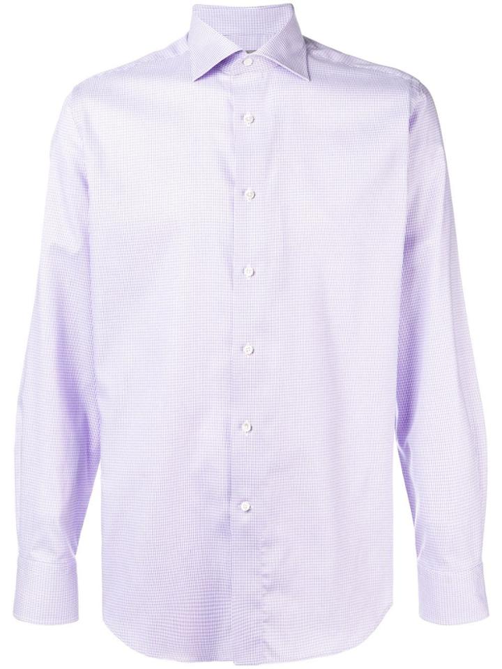 Canali Spread Collar Shirt - Purple