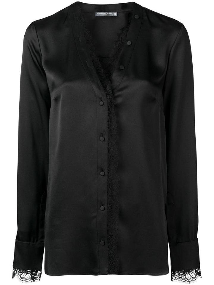 Alexander Mcqueen Lace-trim Blouse - Black