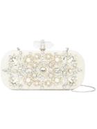 Marchesa Embellished Clutch Bag - White