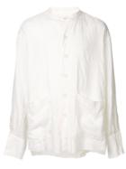 Greg Lauren Frayed Hem Shirt - White