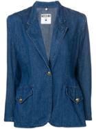 Moschino Vintage Single-button Denim Jacket - Blue