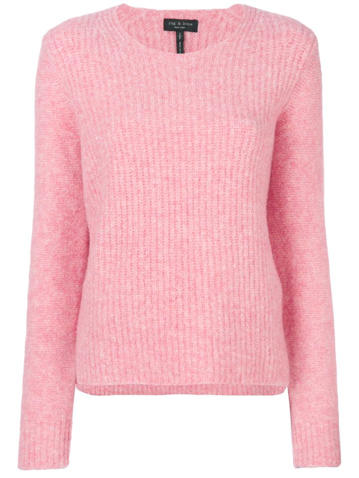 Rag & Bone Ribbed Detail Jumper - Pink & Purple