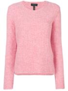 Rag & Bone Ribbed Detail Jumper - Pink & Purple