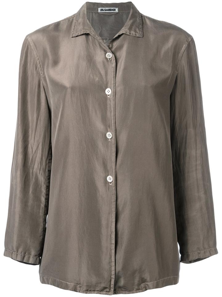 Jil Sander Vintage Silk Shirt - Brown