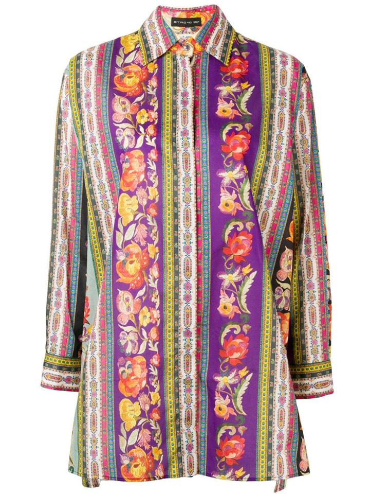 Etro Mixed Prints Shirt - Purple