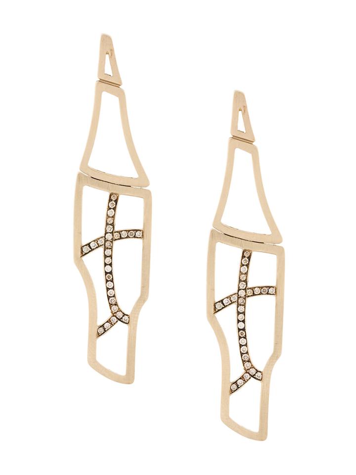 Polina Sapouna Ellis 18kt Gold Tethrippon Diamond Earrings - Metallic