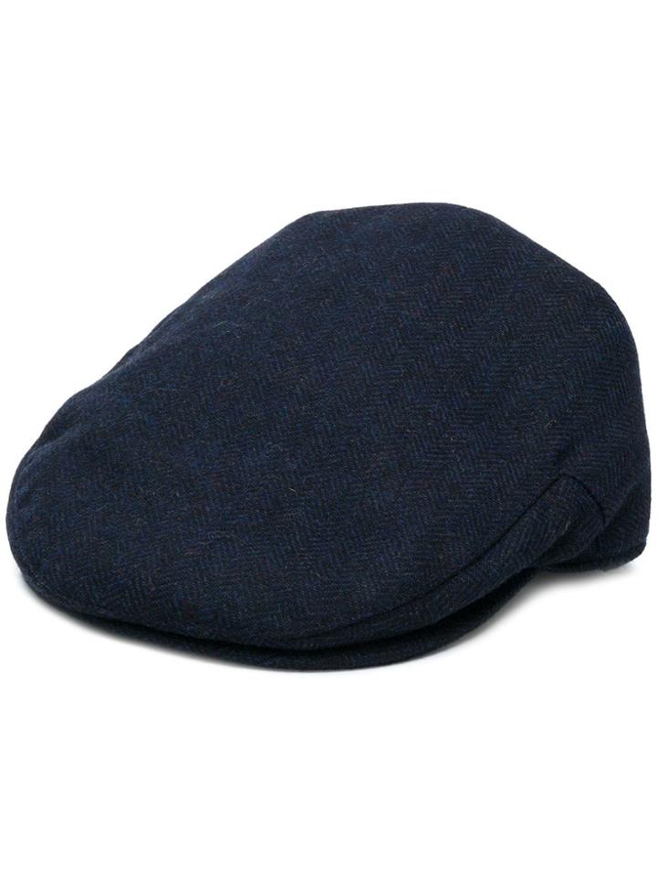 Hackett Herringbone Beret - Blue