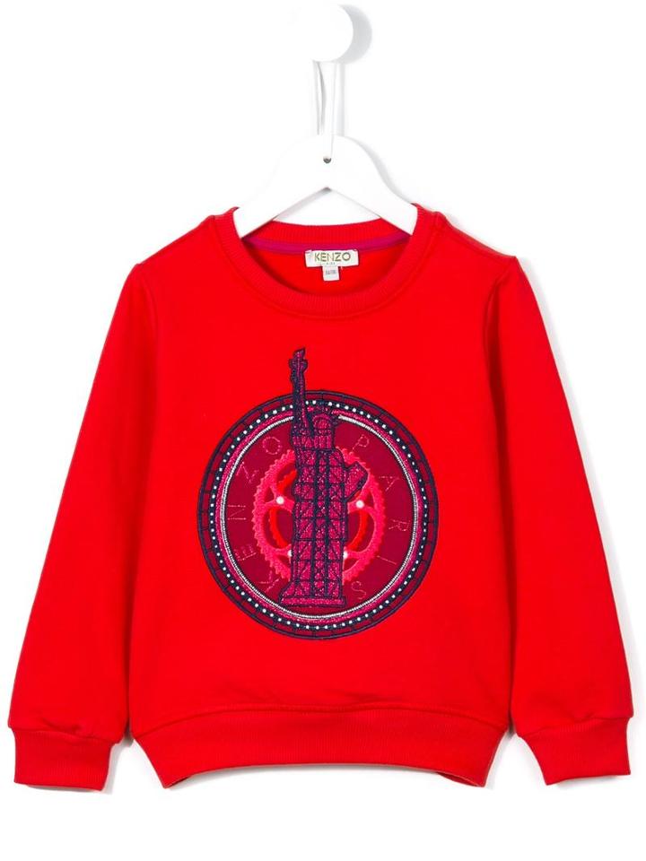 Kenzo Kids 'statue Of Liberty' Sweatshirt, Girl's, Size: 10 Yrs, Red