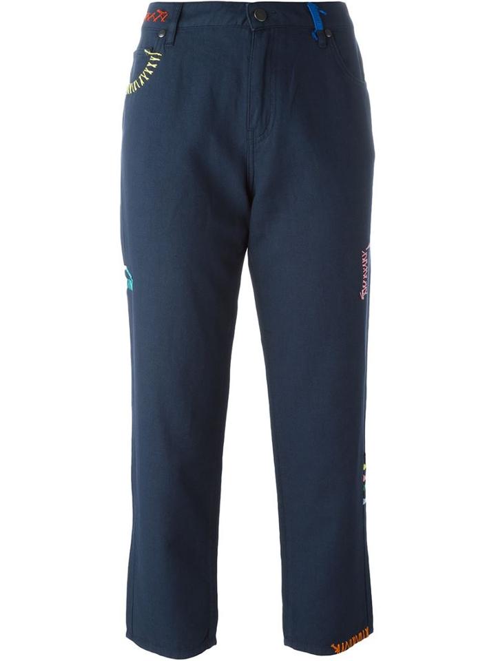 Mira Mikati Embroidered Cropped Trousers