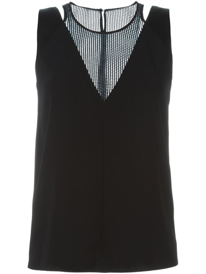 Kenzo Layered Tank Top, Women's, Size: 40, Black, Cotton/triacetate/polyester