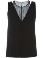 Kenzo Layered Tank Top, Women's, Size: 40, Black, Cotton/triacetate/polyester