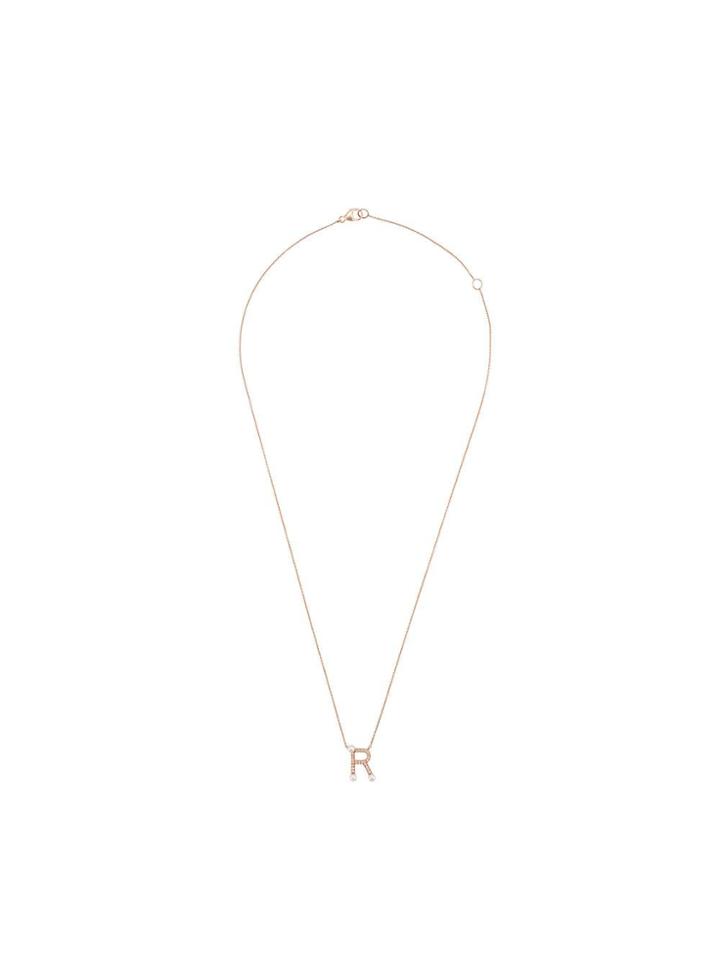 Dana Rebecca Designs R Initial Pendant Necklace - Gold