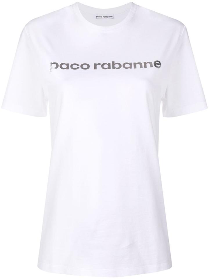 Paco Rabanne Metallic Logo T-shirt - White