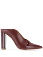 Malone Souliers Pointed High Heel Mules - Brown