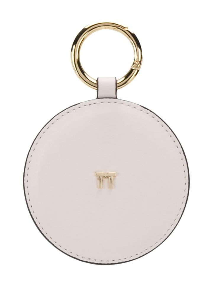 Tila March Round Handbag Mirror - White