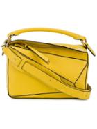 Loewe - Small Yellow Puzzle Bag - Women - Cotton/calf Leather - One Size, Yellow/orange, Cotton/calf Leather