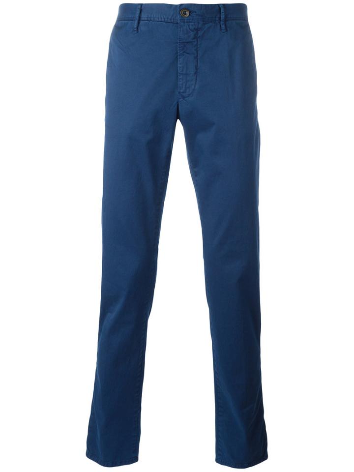 Incotex - Classic Chinos - Men - Cotton/spandex/elastane - 36, Blue, Cotton/spandex/elastane