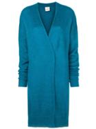 Alysi Long Fitted Cardigan - Blue