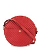 Céline Pre-owned Diagonal Quilt Round Crossbody Bag - Red