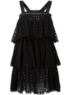 Layered Dress - Women - Cotton - 40, Black, Cotton, Plein Sud
