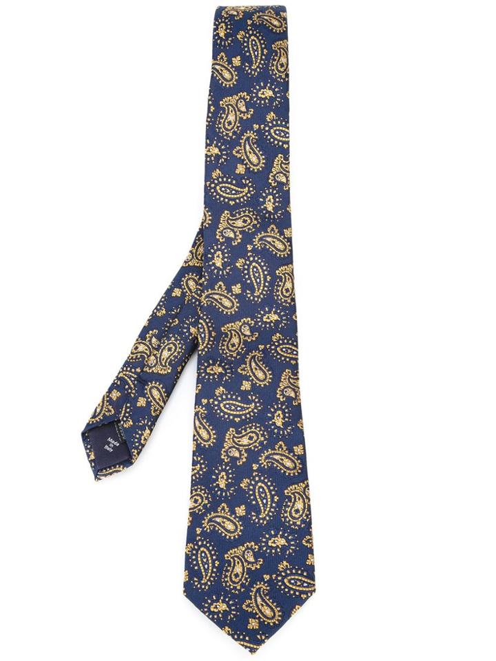 Fefè Paisley Print Neck Tie - Blue