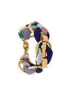 Emilio Pucci Logo Engraved Woven Chain Bracelet - Gold