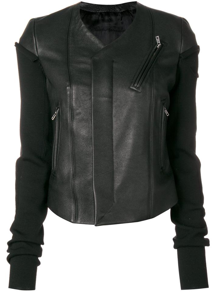 Rick Owens V-neck Jacket - Black