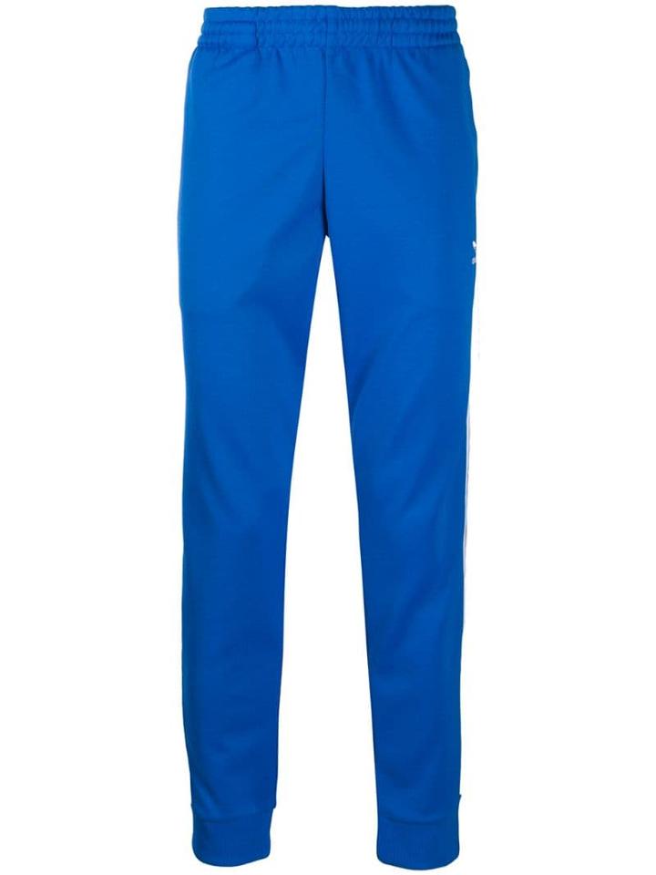 Adidas Signature Stripe Track Pants - Blue