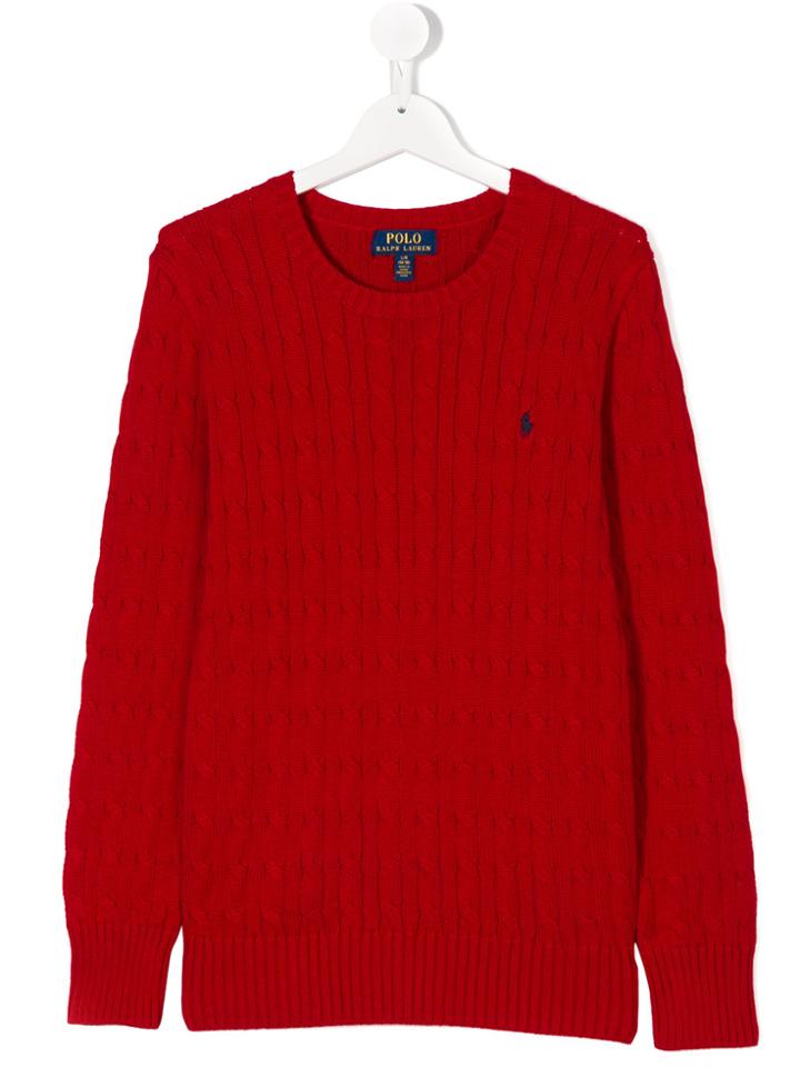 Ralph Lauren Kids Cable Knit Sweater - Red