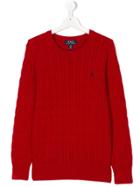 Ralph Lauren Kids Cable Knit Sweater - Red