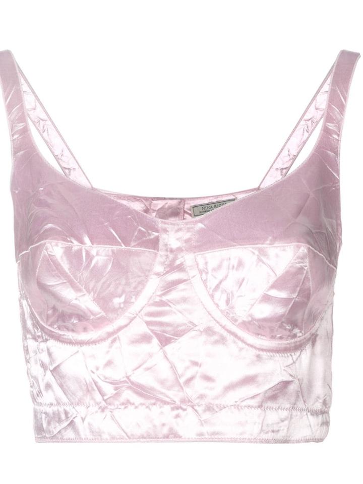 Nina Ricci Satin Bustier - Pink & Purple