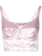 Nina Ricci Satin Bustier - Pink & Purple