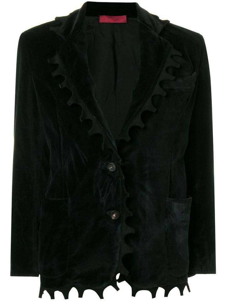 Di Liborio Crushed Velvet Look Blazer - Black