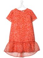 Kenzo Kids Leopard Print Babydoll Dress - Orange