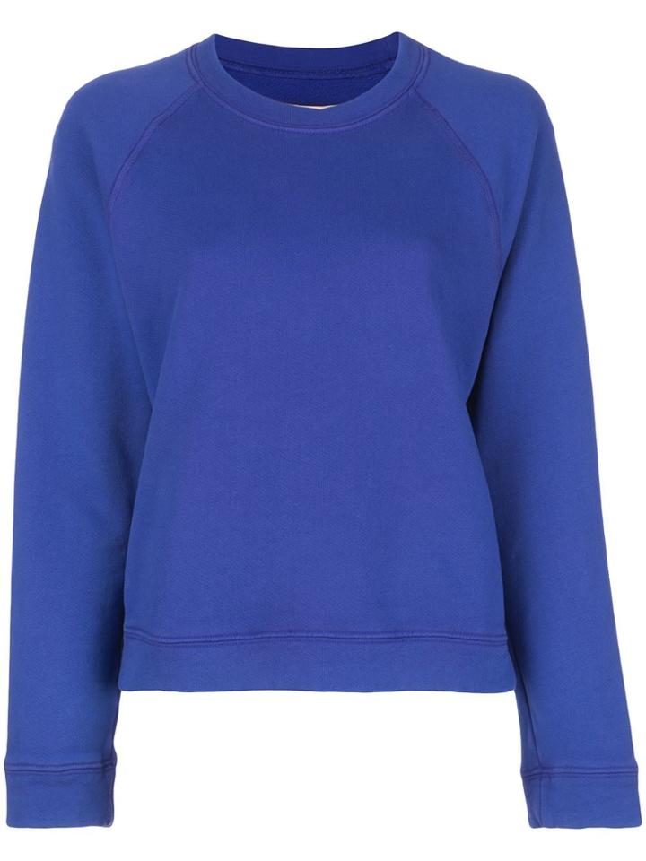 Raquel Allegra Loose Fit Fleece Sweater - Blue