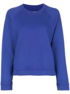 Raquel Allegra Loose Fit Fleece Sweater - Blue