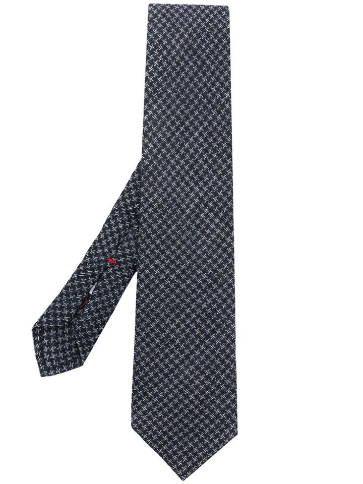 Isaia Printed Design Tie - Blue